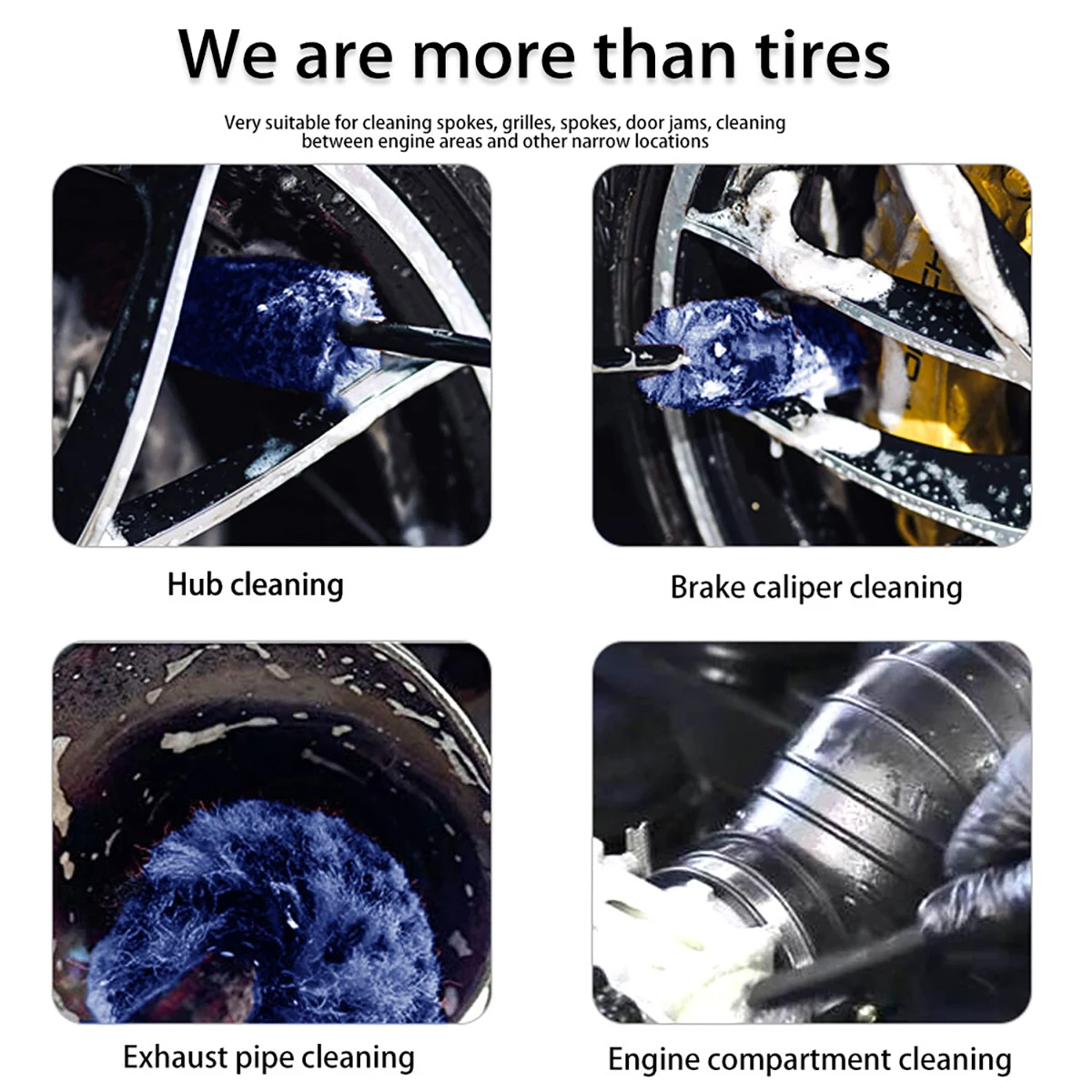 Car Alloy Wheel Cleaning Brush – Soft Microfiber Tire & Rim Cleaning Brush
