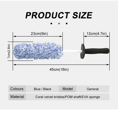Car Alloy Wheel Cleaning Brush – Soft Microfiber Tire & Rim Cleaning Brush