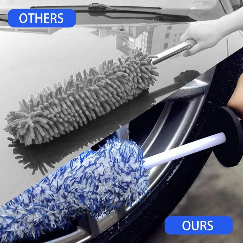 Car Alloy Wheel Cleaning Brush – Soft Microfiber Tire & Rim Cleaning Brush