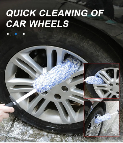 Car Alloy Wheel Cleaning Brush – Soft Microfiber Tire & Rim Cleaning Brush