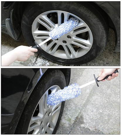 Car Alloy Wheel Cleaning Brush – Soft Microfiber Tire & Rim Cleaning Brush