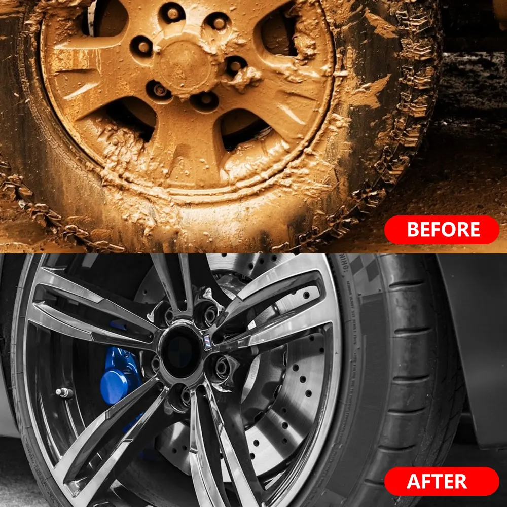 Car Alloy Wheel Cleaning Brush – Soft Microfiber Tire & Rim Cleaning Brush