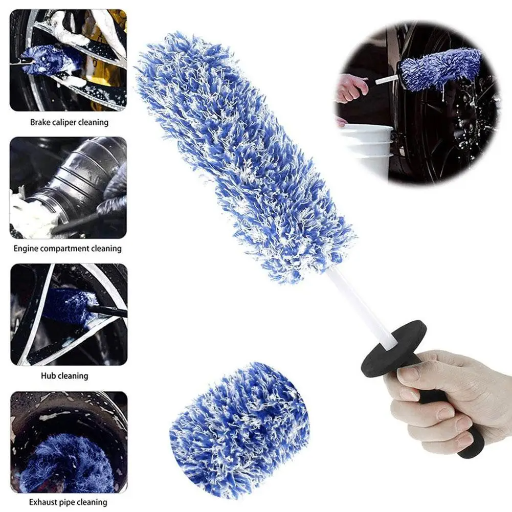 Car Alloy Wheel Cleaning Brush – Soft Microfiber Tire & Rim Cleaning Brush