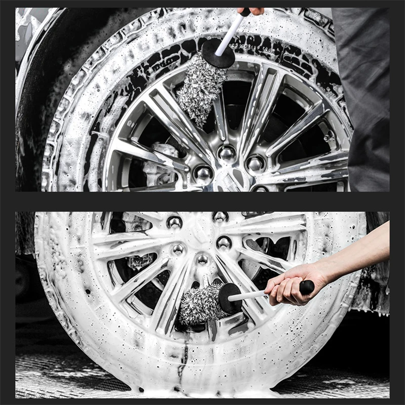 Car Alloy Wheel Cleaning Brush – Soft Microfiber Tire & Rim Cleaning Brush